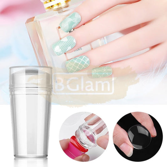 Nail Art Stamper With Scraper Clear Tool