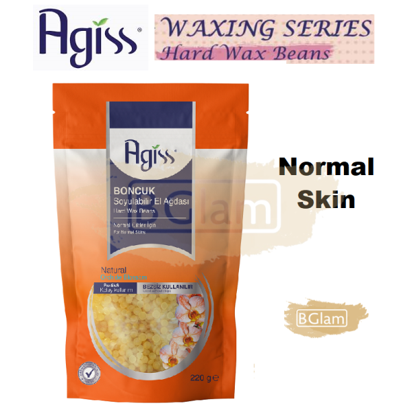 Agiss Hard Wax Beans 220G - Available In 4 Types Natural Orchid Blossom (Normal Skin)