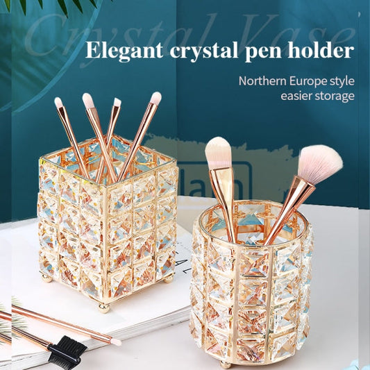 Crystal Brush Holder Round Salon Furniture