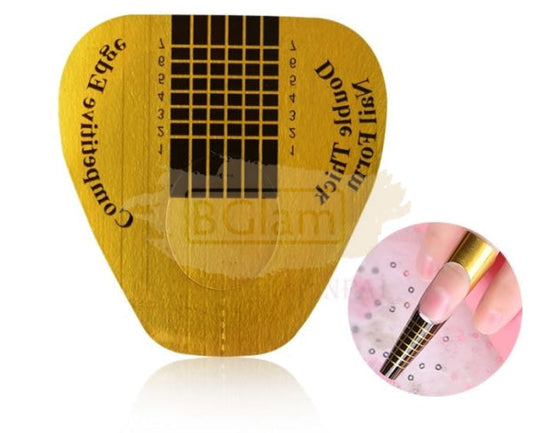 Gold & Black Competitive Edge Horseshoe Shape Nail Form (500 Pieces) Art Tool