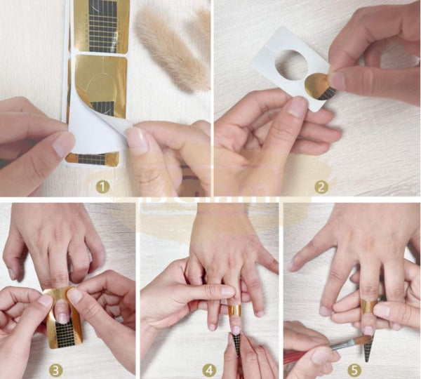 Gold & Black Nail Form Art Tool