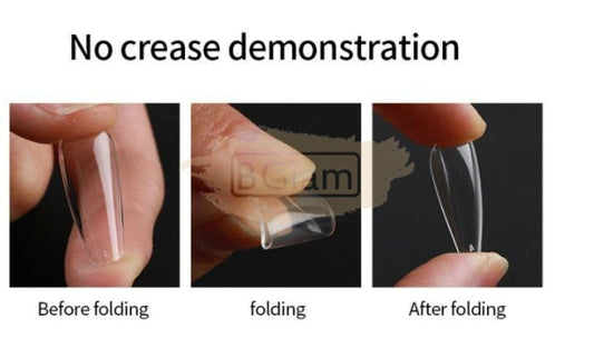 Full Cover Tear Drop Nail Tips Clear 240 Box No.5