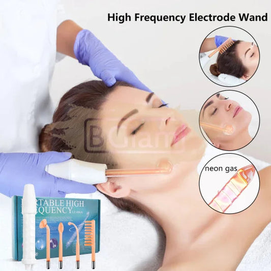 Portable High Frequency Facial Skin Therapy Wand Lz-006A Nail Art Tool