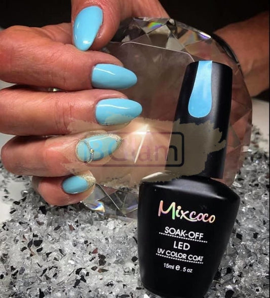 Mixcoco Soak-Off Gel Polish 15Ml - Blue 168 (Smc 063) Nail