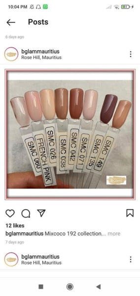 Mixcoco Soak-Off Gel Polish 7.5Ml - Naked 197 (Smc 060 Sheer) Nail