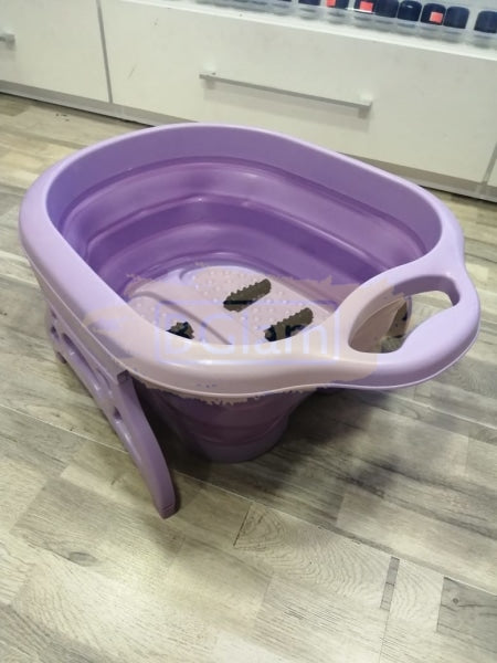 Collapsible Foot Spa Soaking Tub With Massage Rollers - Purple