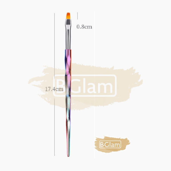 Brush Set With Laser Anti-Slip Handle - 3 Pieces Nail