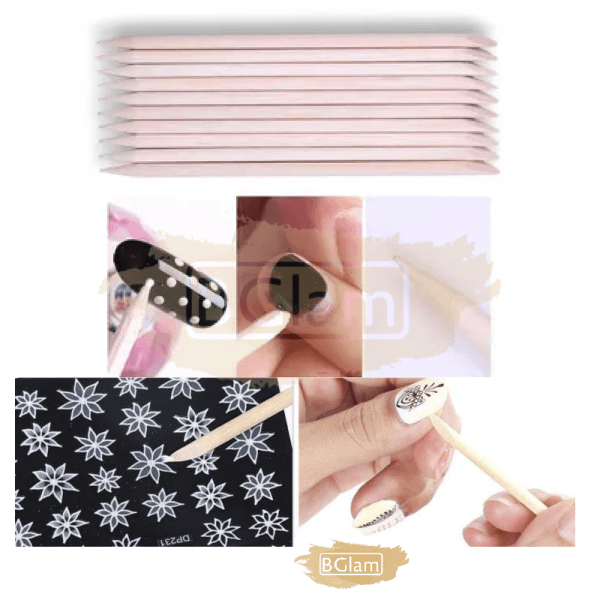 Cuticle Wood Pusher (Orange Stick) - 7.5Cm Nail Art Tool