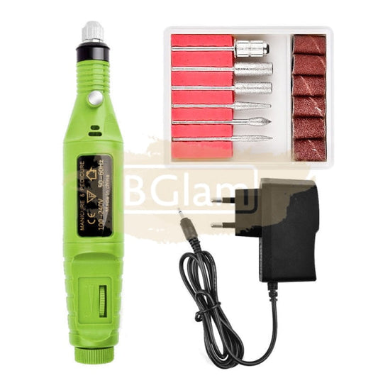 Portable Electric Nail Drill Machine 20 000 Rpm Green