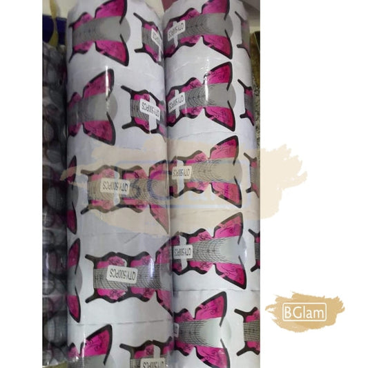 Fuchsia & Black Butterfly Shape Nail Form Art Tool