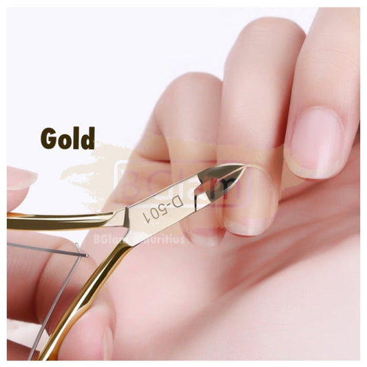 Stainless Steel Cuticle Nipper 1/2 Jaw Gold Beauty Accessories