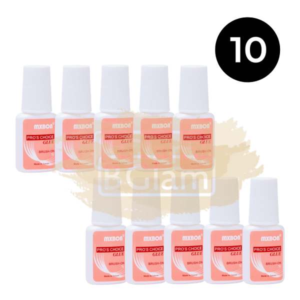Mxbon Pros Choice Brush-On Nail Glue 7G 10 Pieces