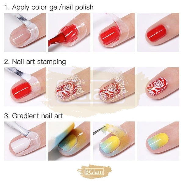 Lulaa Liquid Latex Peel Off Tape Cuticle Guard Skin Barrier 6Ml White Nail Accessories