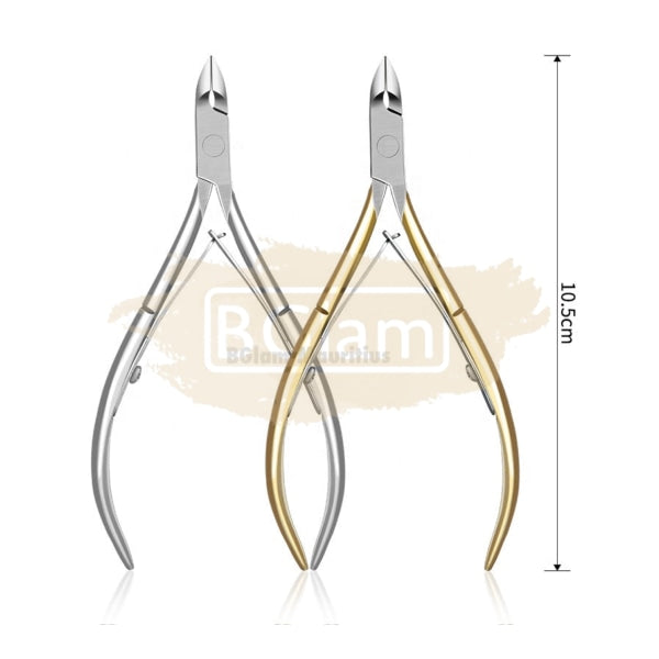 Stainless Steel Cuticle Nipper 1/2 Jaw Gold Beauty Accessories