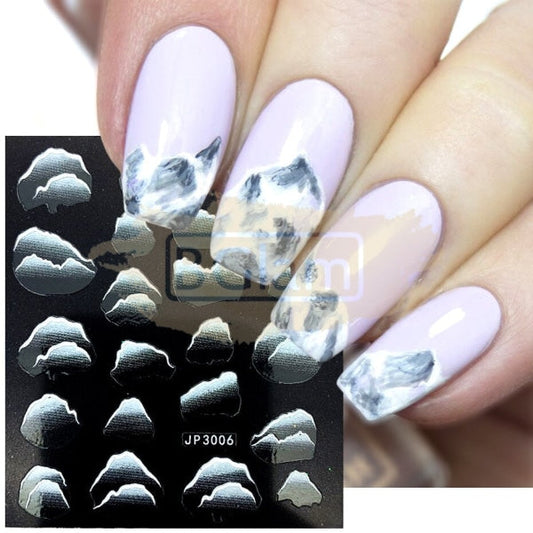 5D Embossed Nail Art Stickers - Jp 3006