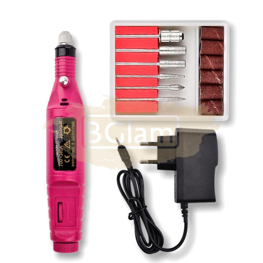 Portable Electric Nail Drill Machine 20 000 Rpm Rose Red