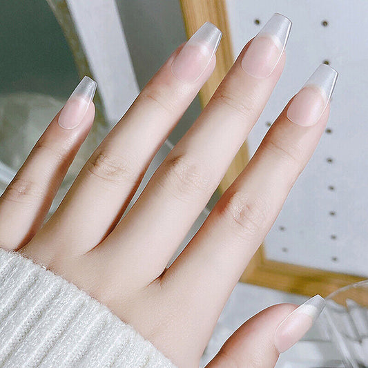 Full Cover Soft Gel Tips Clear | Mixed Style | Size S Blue Box | 150 Tips