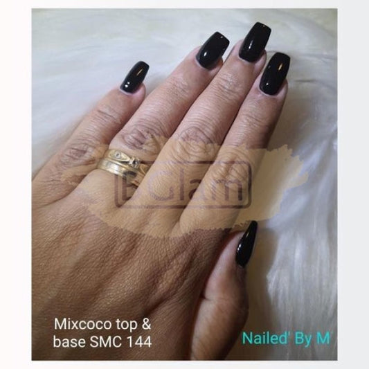 Mixcoco Soak-Off Gel Polish 15Ml - Cream Grey 221 (Smc 144 Black) Nail