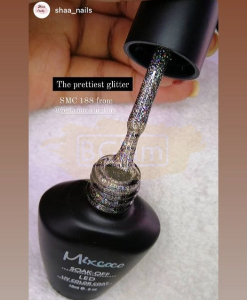 Mixcoco Soak-Off Gel Polish 15Ml - Shine Glitter Collection 263 (Smc 188) Nail