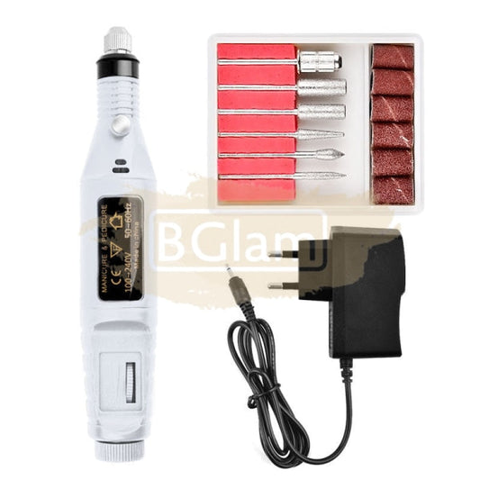 Portable Electric Nail Drill Machine 20 000 Rpm White