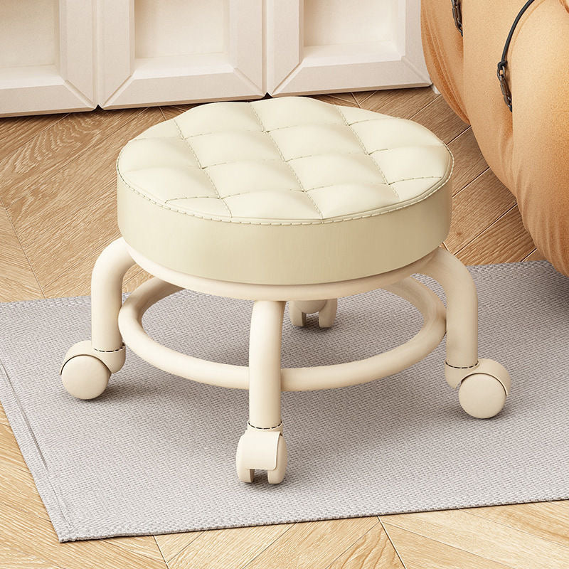 Tabouret Roulant en Cuir PU Luxe | Idéal pour Spas & Salons de Beauté (30cm x 28cm)