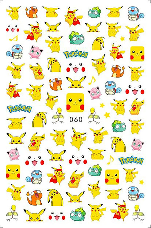 Nail Art Sticker | Manga Pokemon | 060