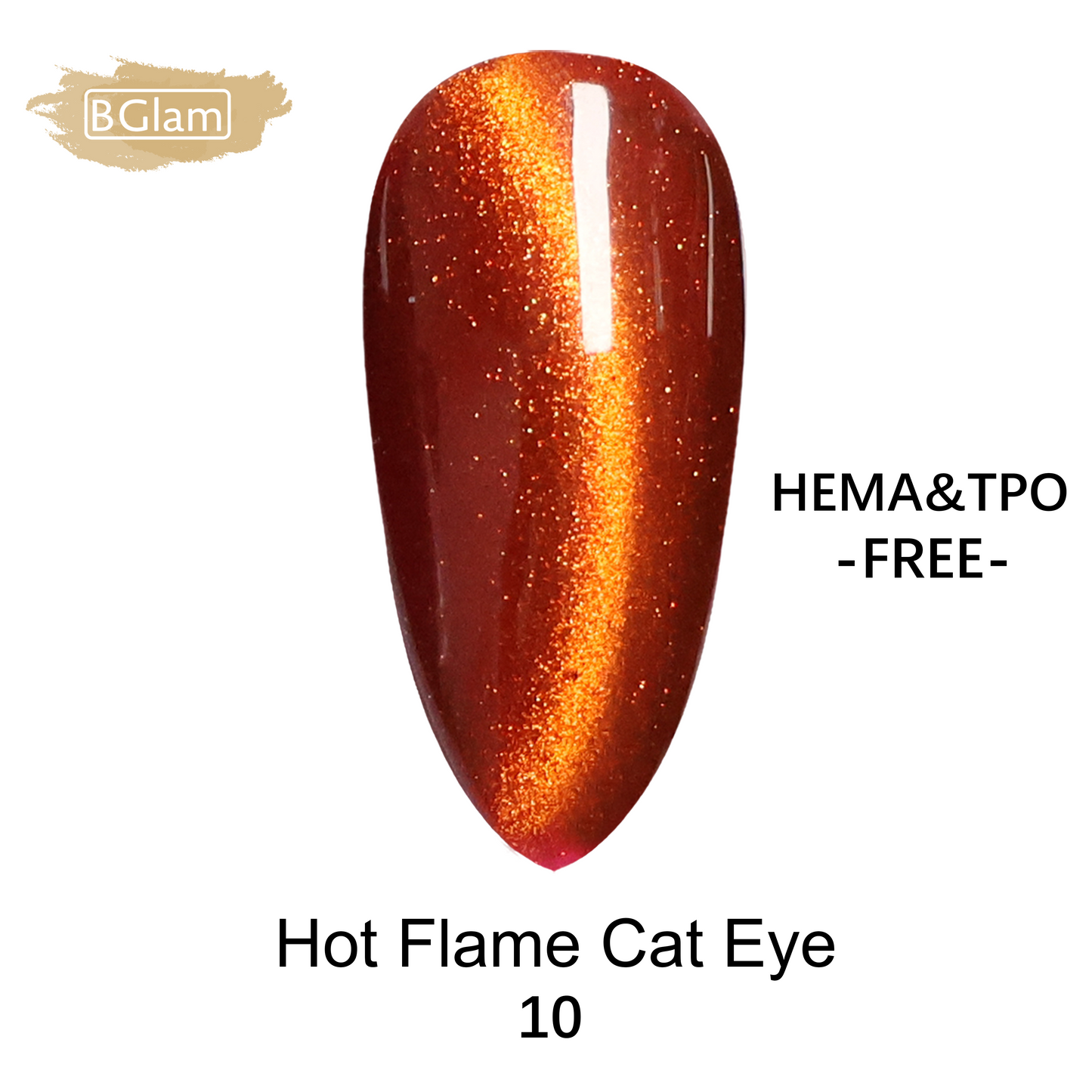 BGLAM Gel polish 10ml | Cat Eyes | Hot Flame 10