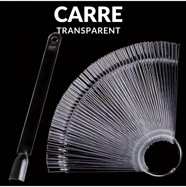 Nail Swatch Sticks | Square | Clear | 50 tips