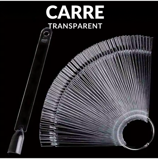 Nail Swatch Sticks | Square | Clear | 50 tips