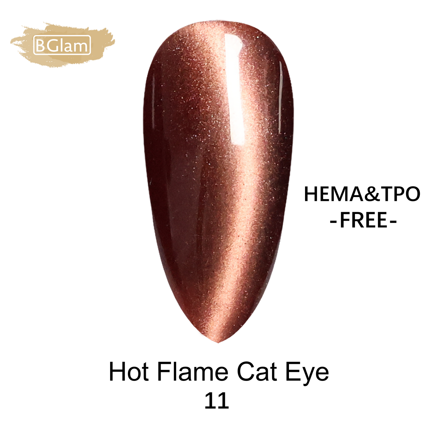 BGLAM Gel polish 10ml | Cat Eyes | Hot Flame 11