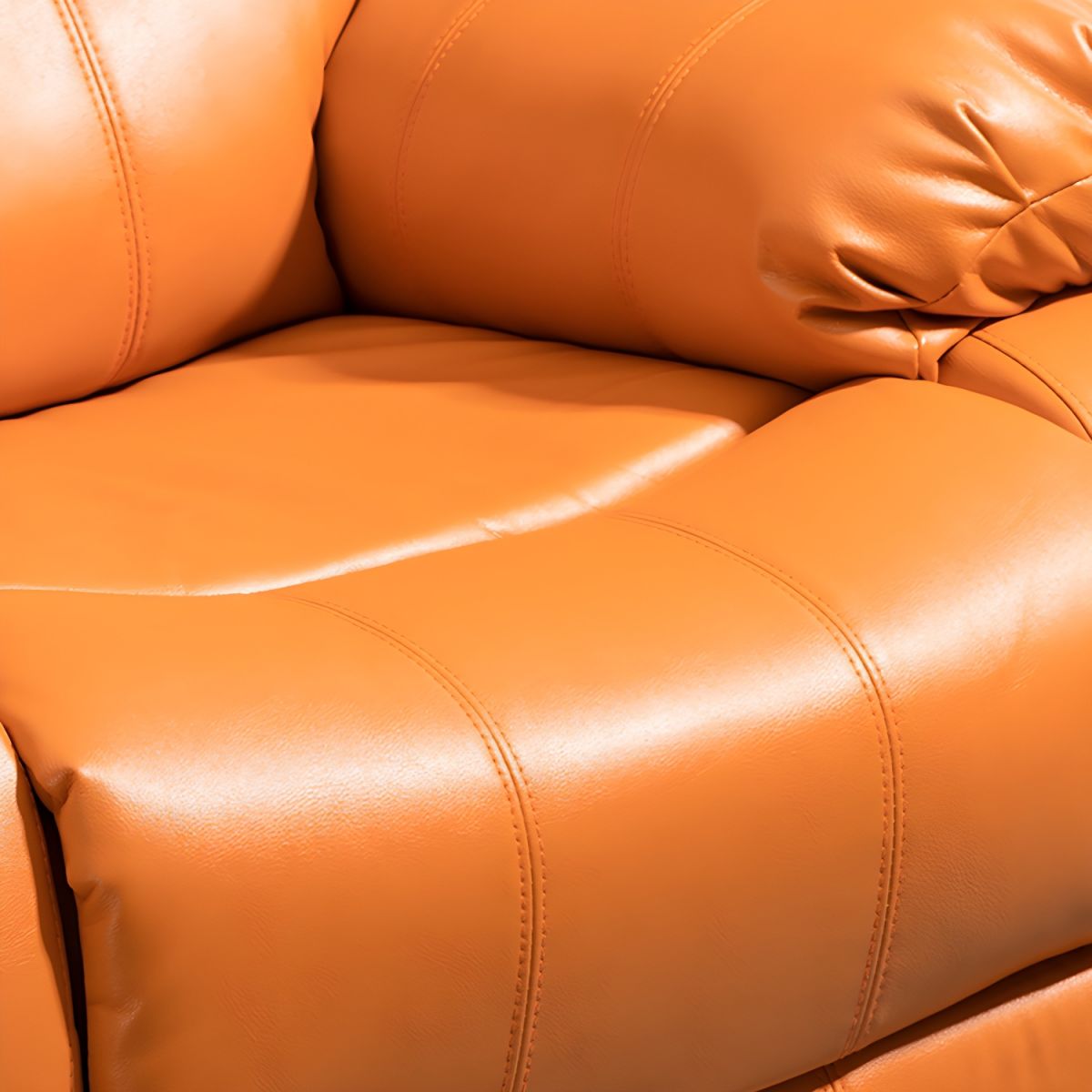 Electric Leather Recliner Chair | Rotate | Massage Function | Orange