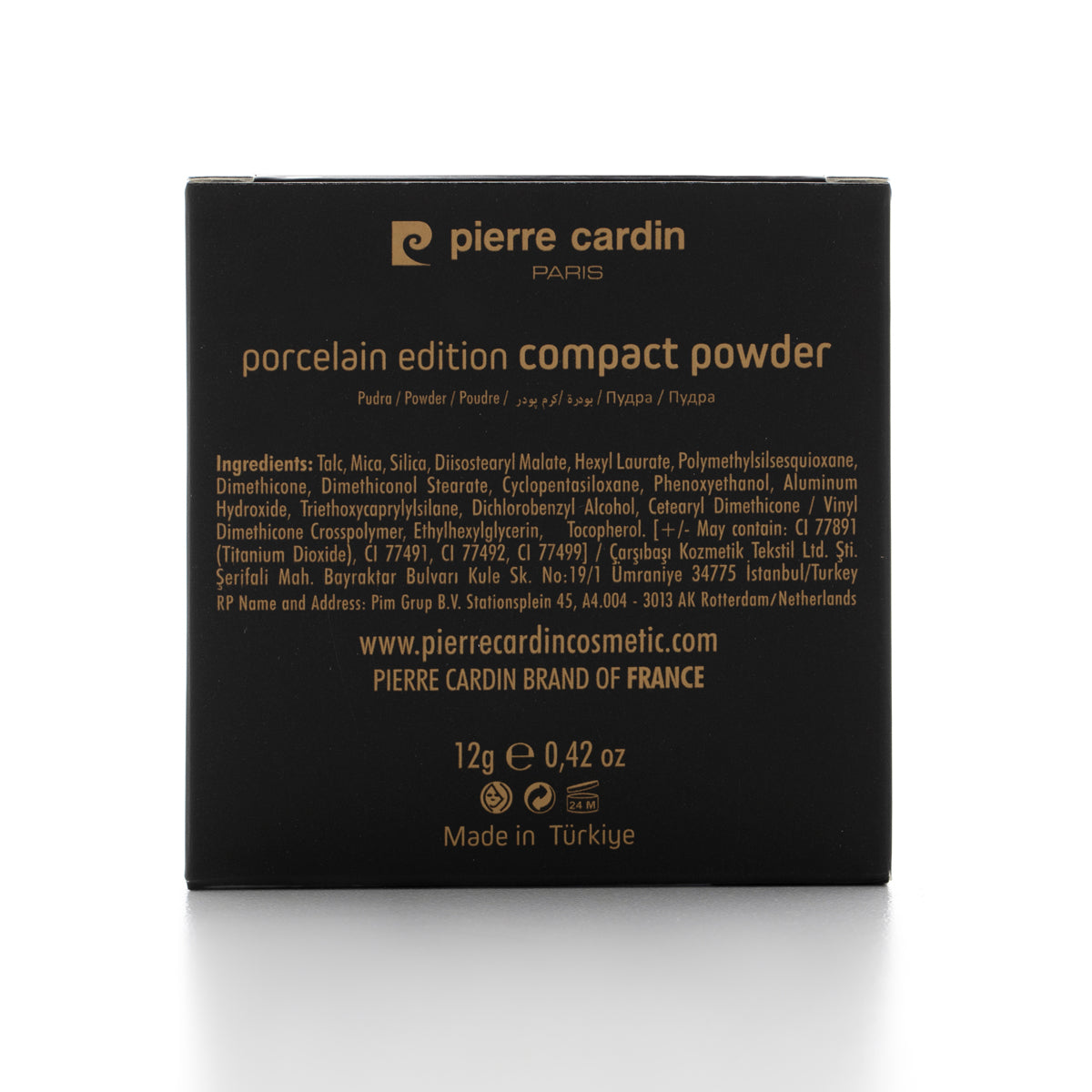 Pierre Cardin Édition Porcelaine Poudre Compacte Ivoire Doré 655 - 12 g