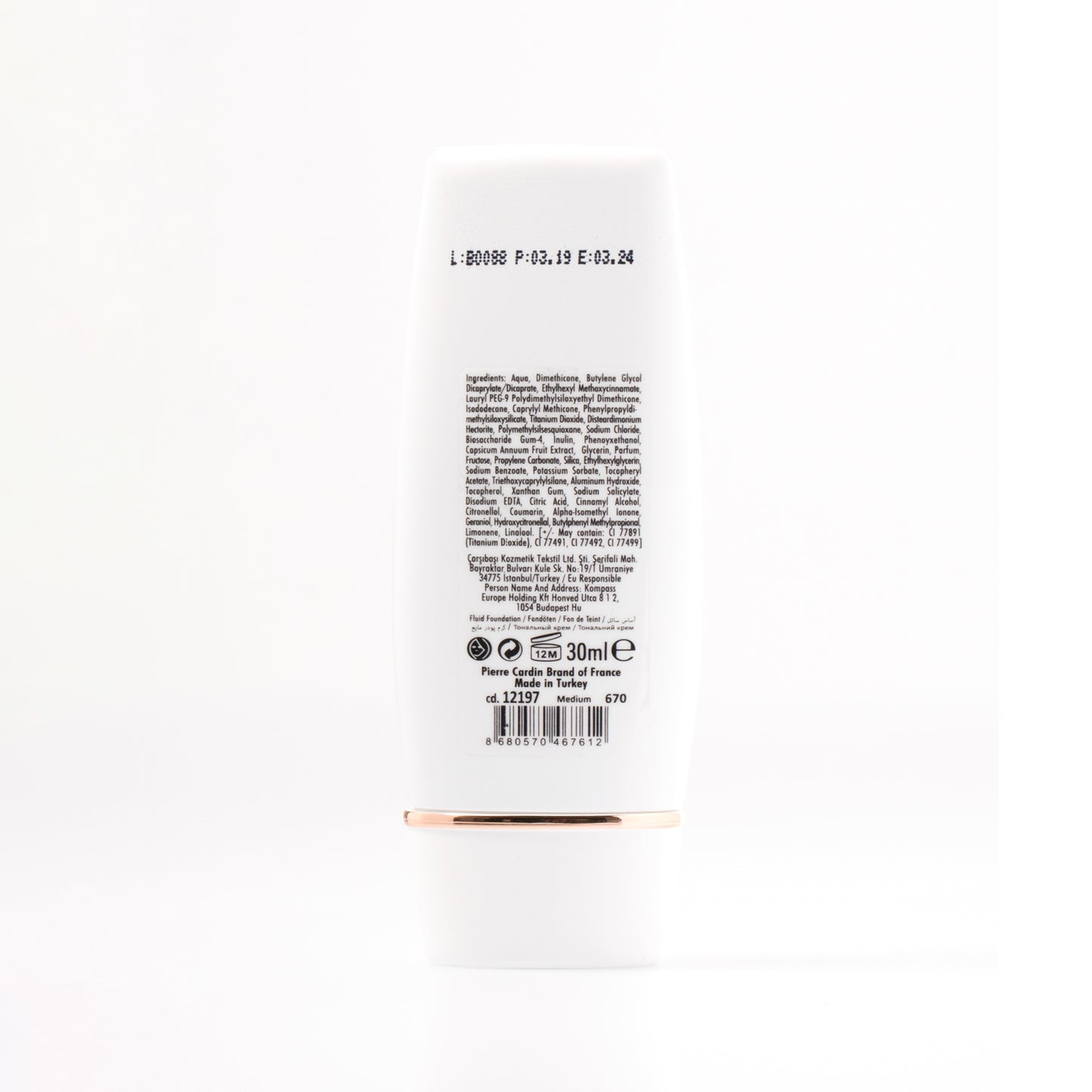 Pierre Cardin CC Cream (spf 15) Medium 670 - 30 ml