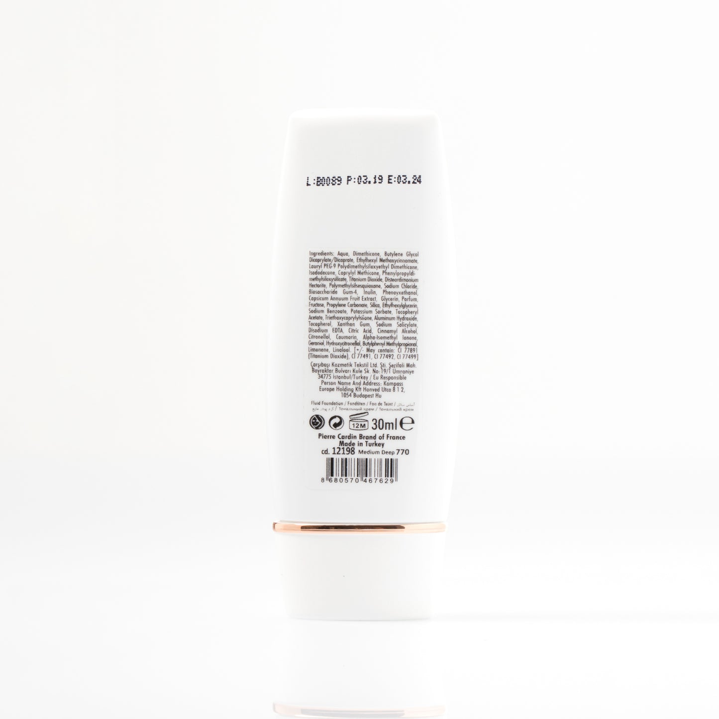 Pierre Cardin CC Cream (spf 15) Medium Deep 770 - 30 ml