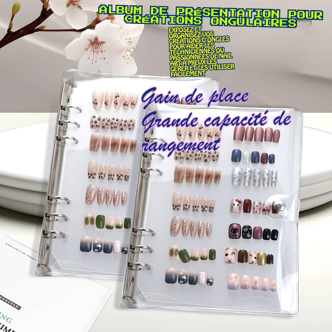 Nail Art Display Book for Press-On & Nail Designs