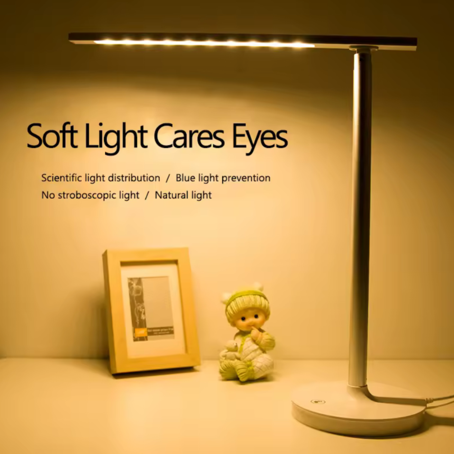 Lampe de Bureau LED 7W | USB | 3 colors | 3000K to 6000K | 7W