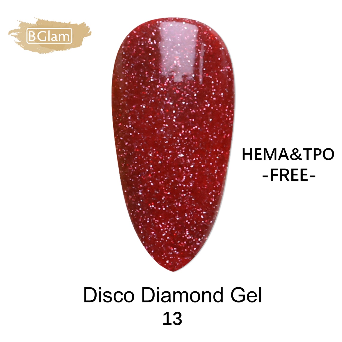 BGLAM Gel polish 15ml | Diamond Glitter | Flash Effect 13