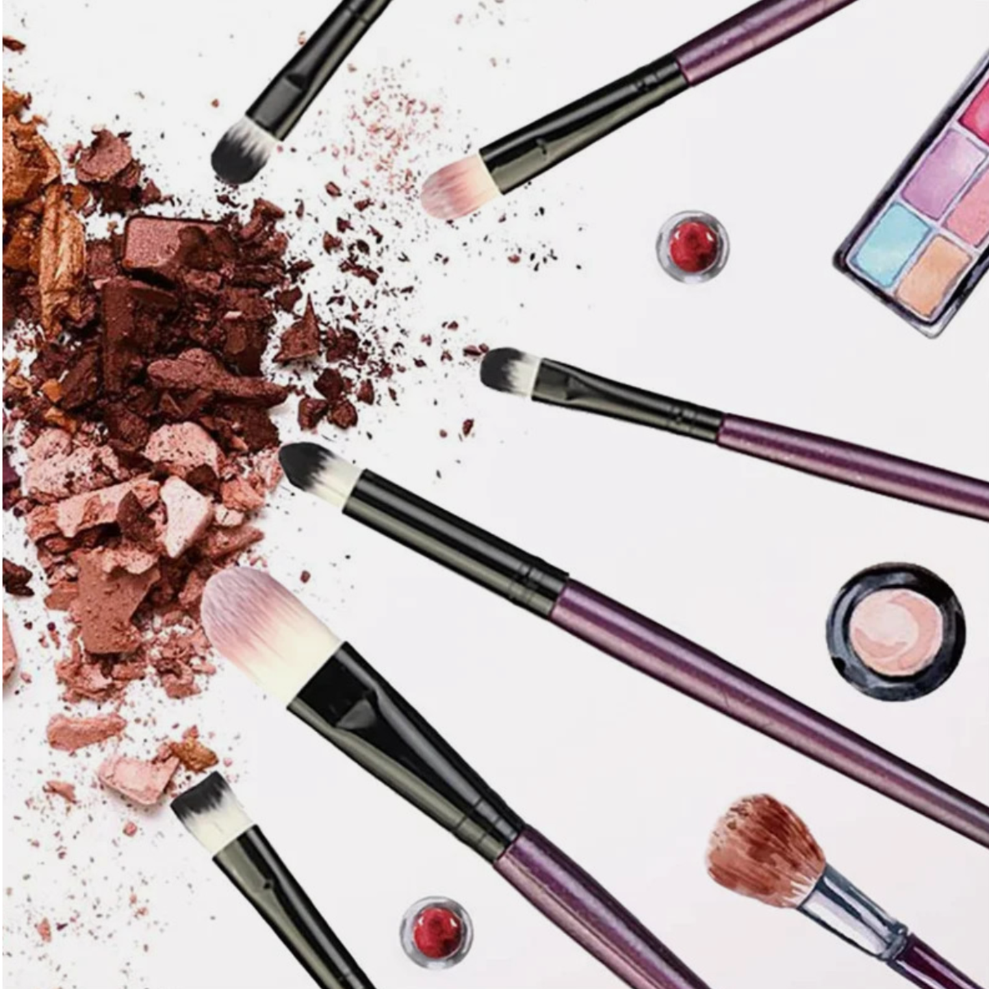 20-Piece Makeup Brush Set | Gold and Black