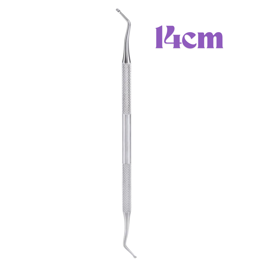 Outil Double Face en Acier Inoxydable pour Soulever et Nettoyer les Ongles Incarnés | 14 cm