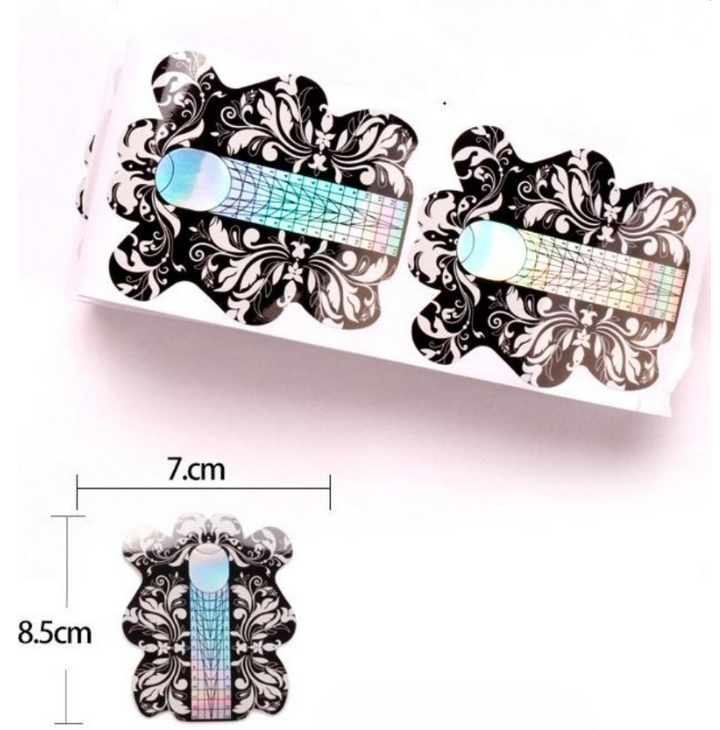 Nail Forms | Holographic Baroque | 500 pcs