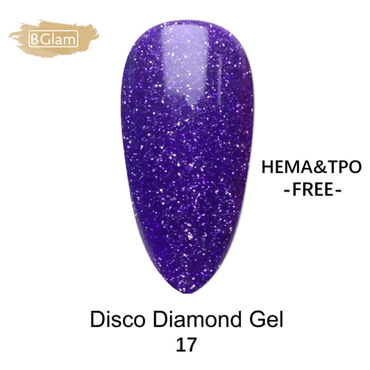 BGLAM Gel polish 15ml | Diamond Glitter | Flash Effect 17