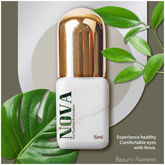 BF Nova Korean Eyelash Glue 5 ml | 1-2 sec | 3-4 Weeks | Black | Non-PMMA | Latex-Free