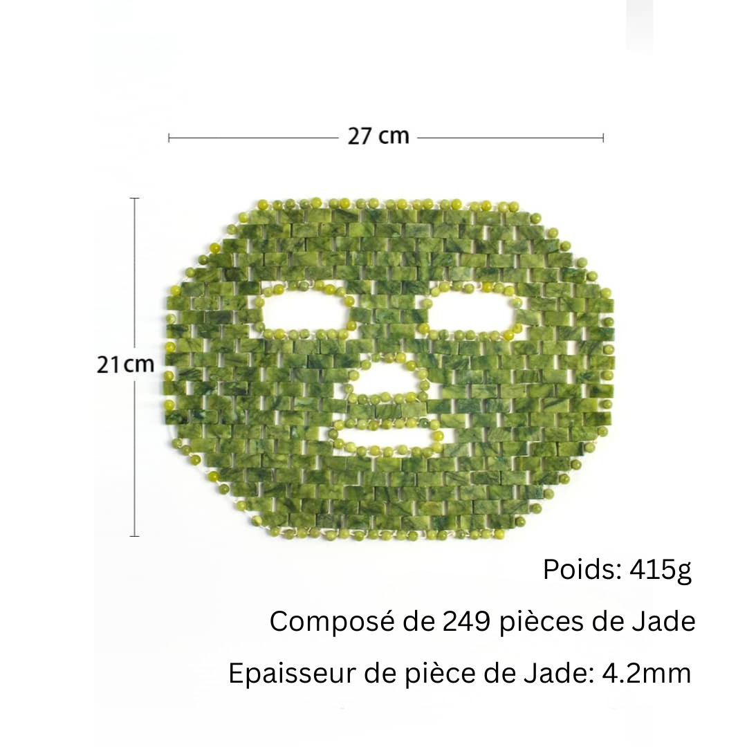 Masque Relaxant pour les Yeux en Pierre de Jade | 27 x 21 cm