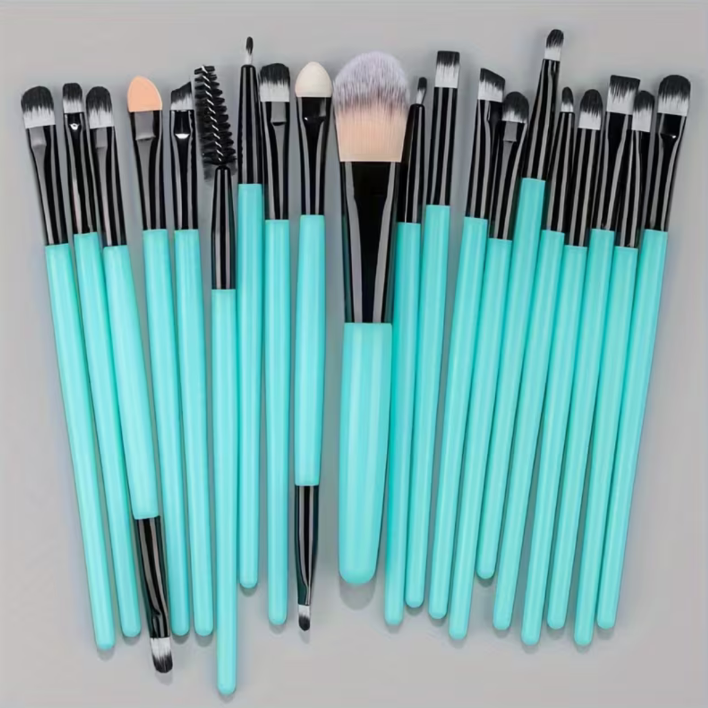 20-Piece Makeup Brush Set | Turquoise