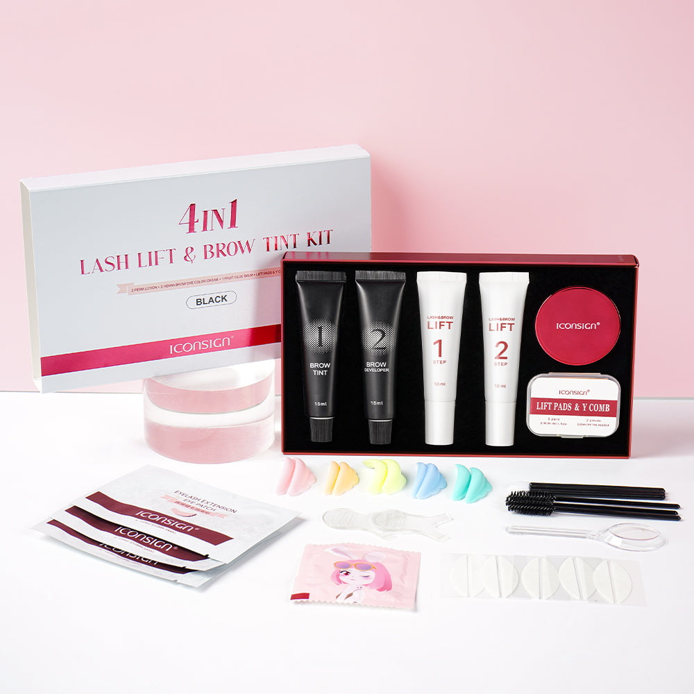 Kit 4-en-1 ICONSIGN – Rehaussement & Teinture Cils et Sourcils | IK24003