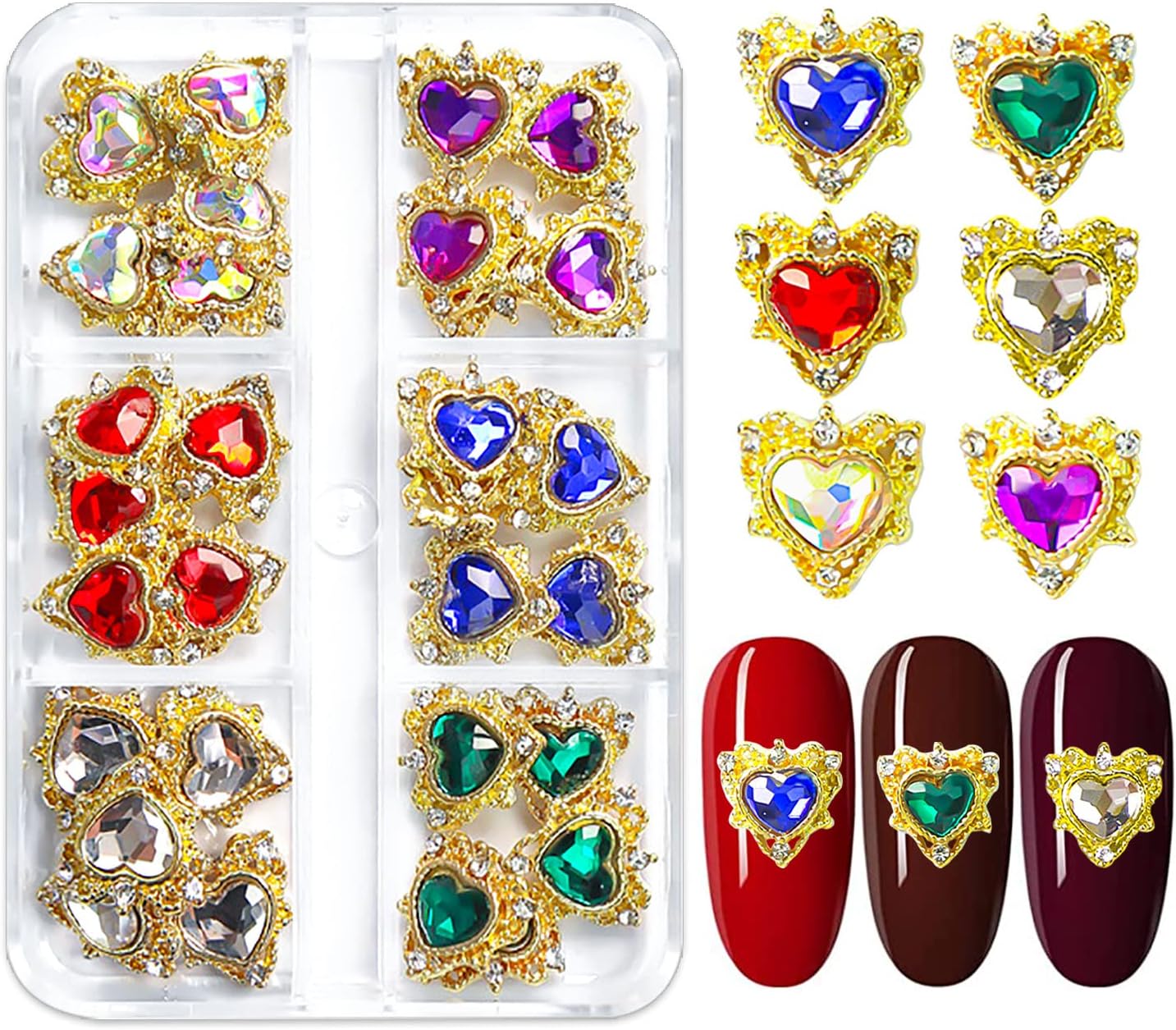 3D Nail Art Jewelry | Heart Set | 02