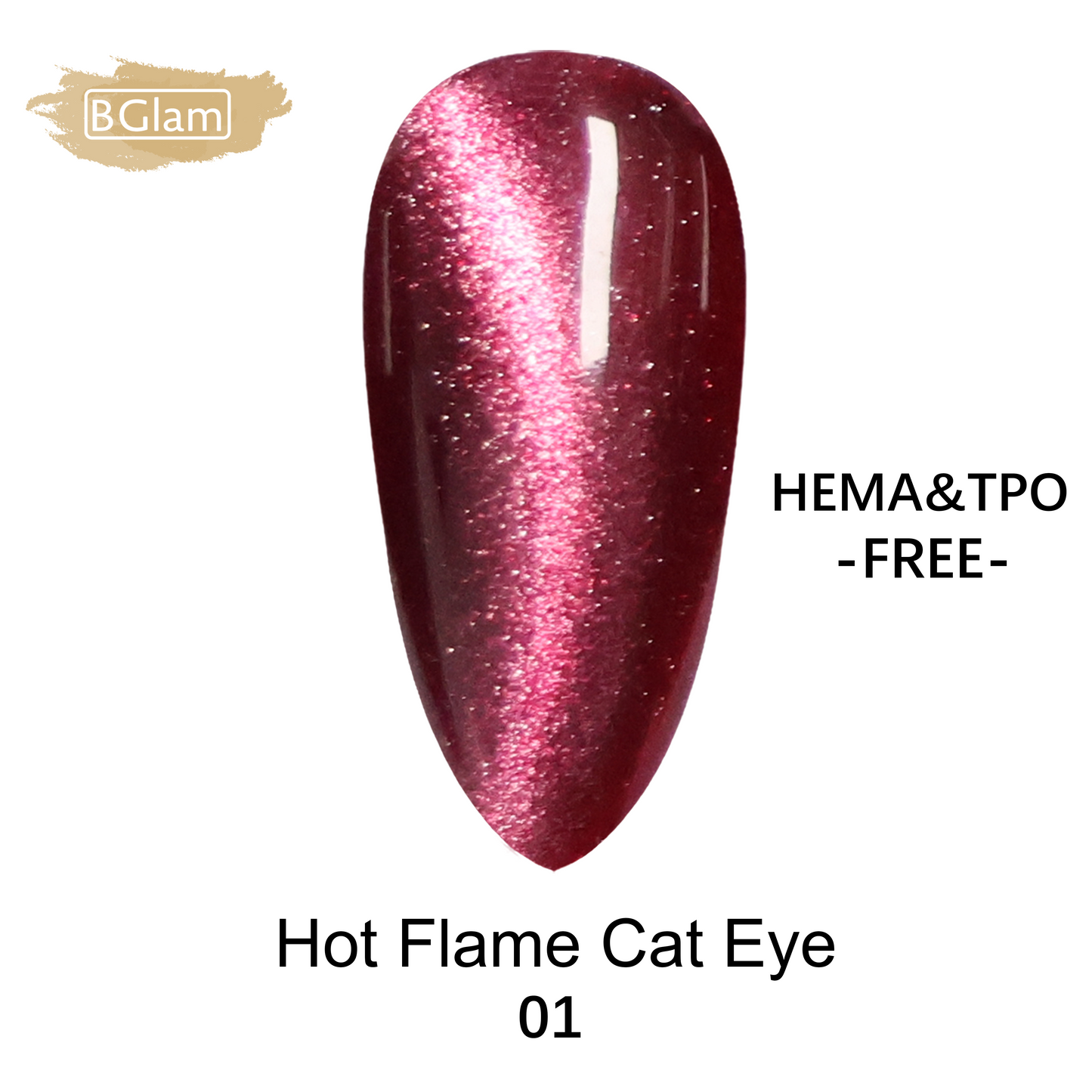 BGLAM Gel polish 10ml | Cat Eyes | Hot Flame 01