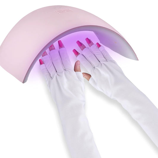 Anti-UV Protection Gloves for Nails | White