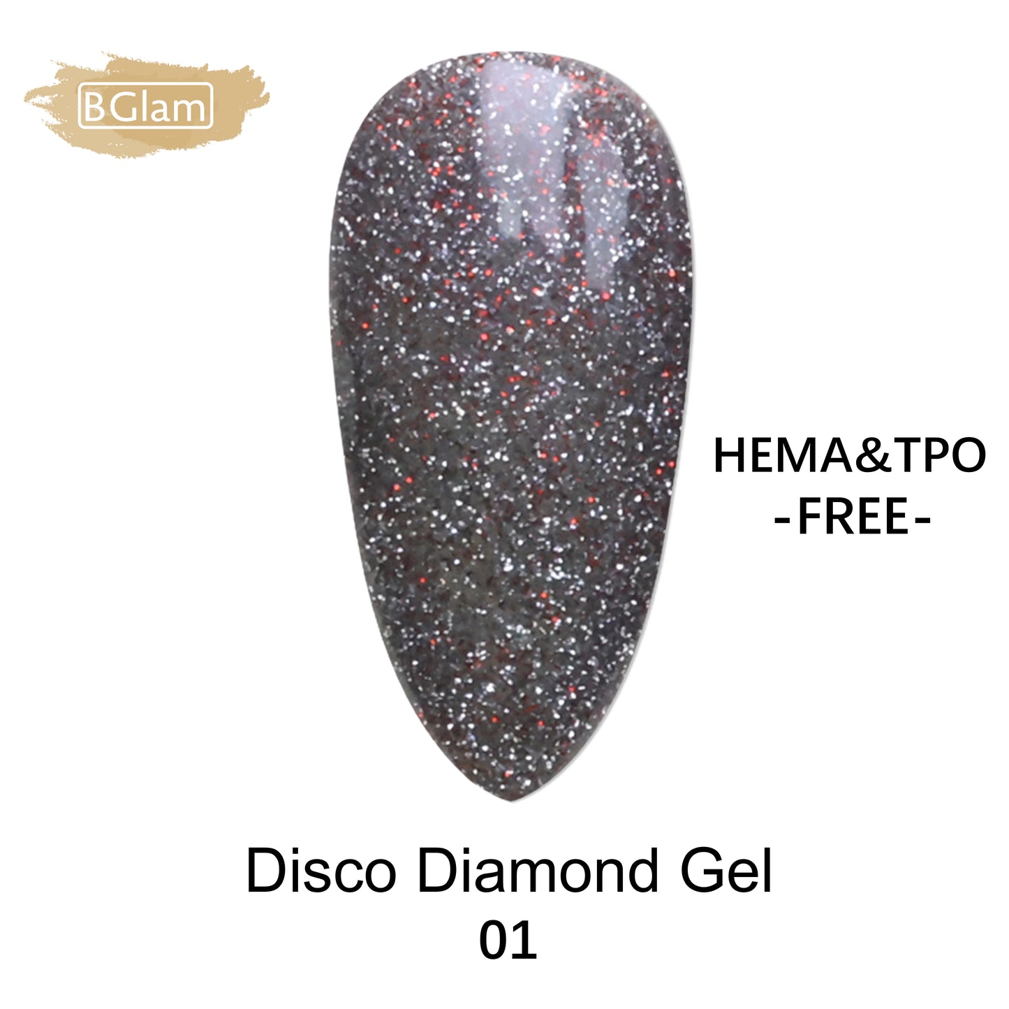 BGLAM Gel polish 15ml | Diamond Glitter | Flash Effect  1