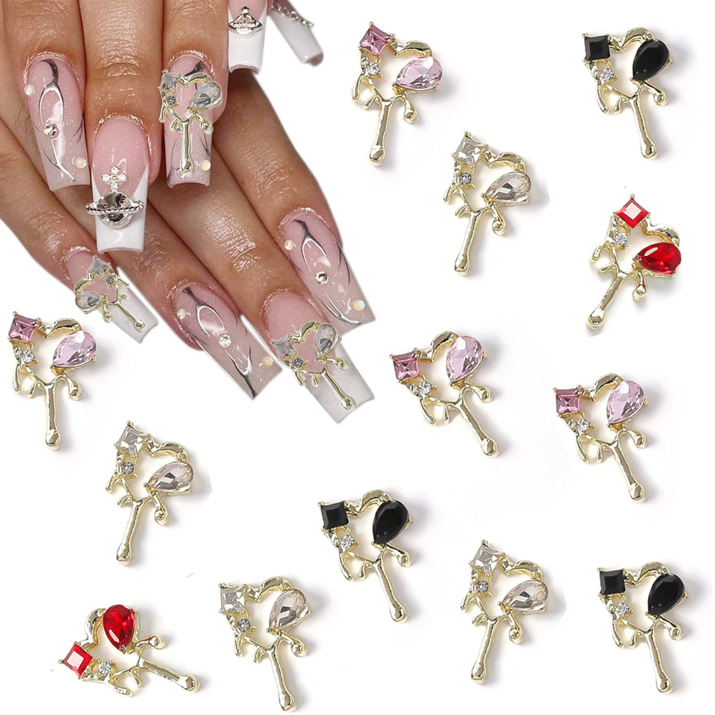 3D Nail Art Jewelry | Heart Set | 01